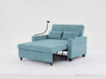 Futon Chair Bed Convertible Chair 3 In 1 Pull Out Sleeper Chair Beds With Usb Ports,Wear Resistant And Anti Scratch, Armchair Bed Sleeper For Living Room Green Tech Cloth Green Foam Tech Cloth 2 Seat