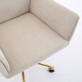 Ts Office Chair 1Pc Creamy White Creamy White Corduroy