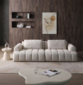 2 Pcs. Modern Sectional Sofa, 4 Seater, Granular Fleece Velvet Upholstered Sofa Couch For Living Room Apartment Small Space, Beige Beige Polyester Wood Primary Living Space Medium Soft Cushion Back Modern Eucalyptus Foam Solid Wood 4 Seat