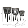 S 3 Bamboo Planters 11 13 15