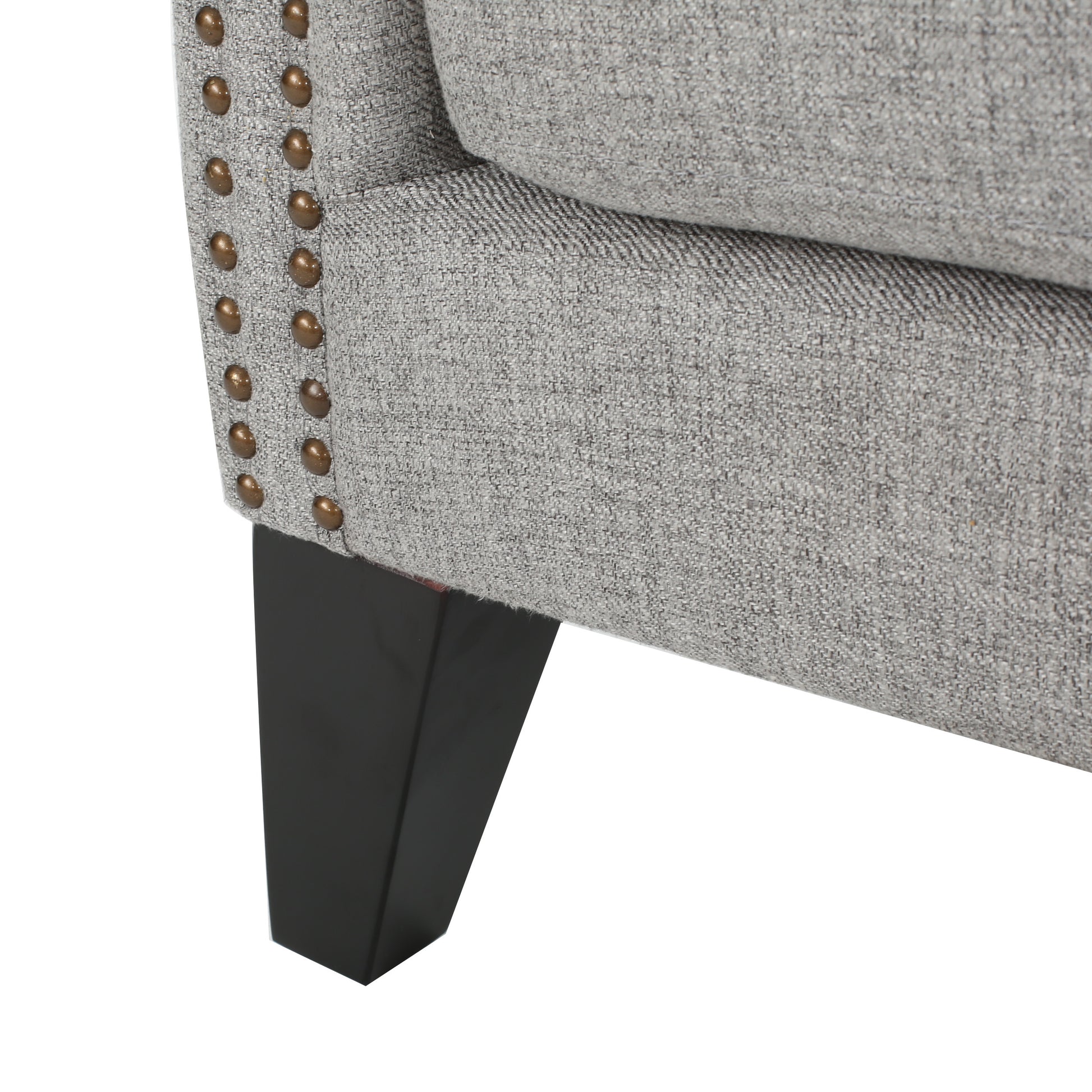Accent Chair Grey Fabric