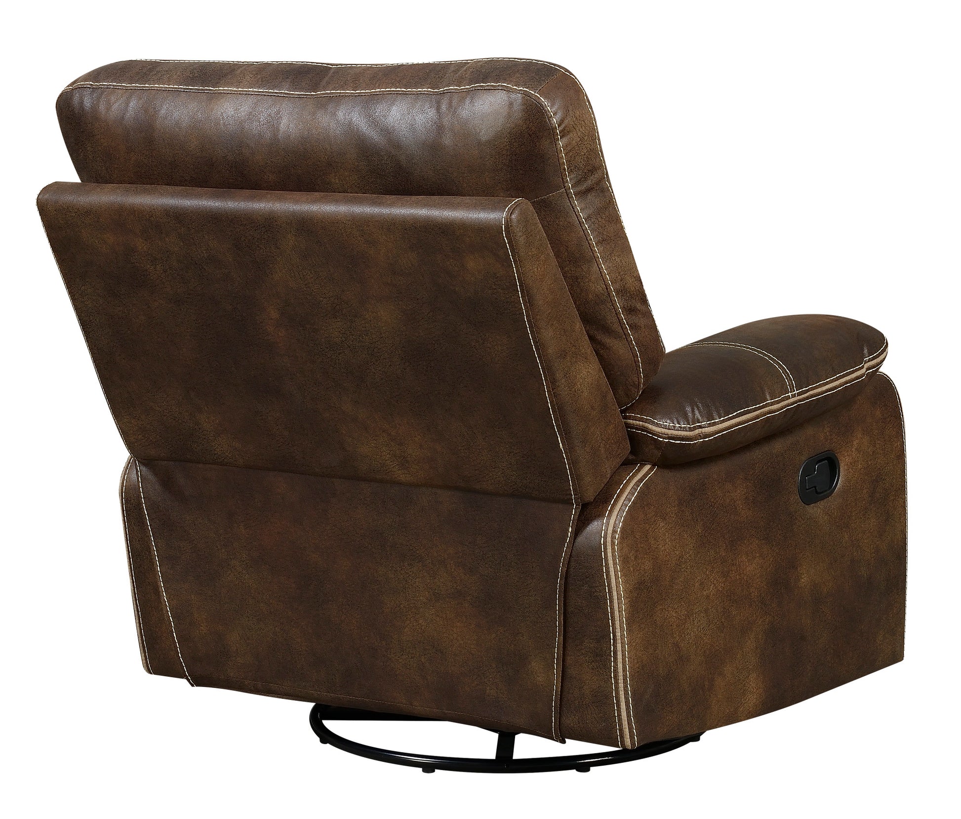 Hooper Brown Swivel Gliding Recliner Brown Foam Engineered Wood