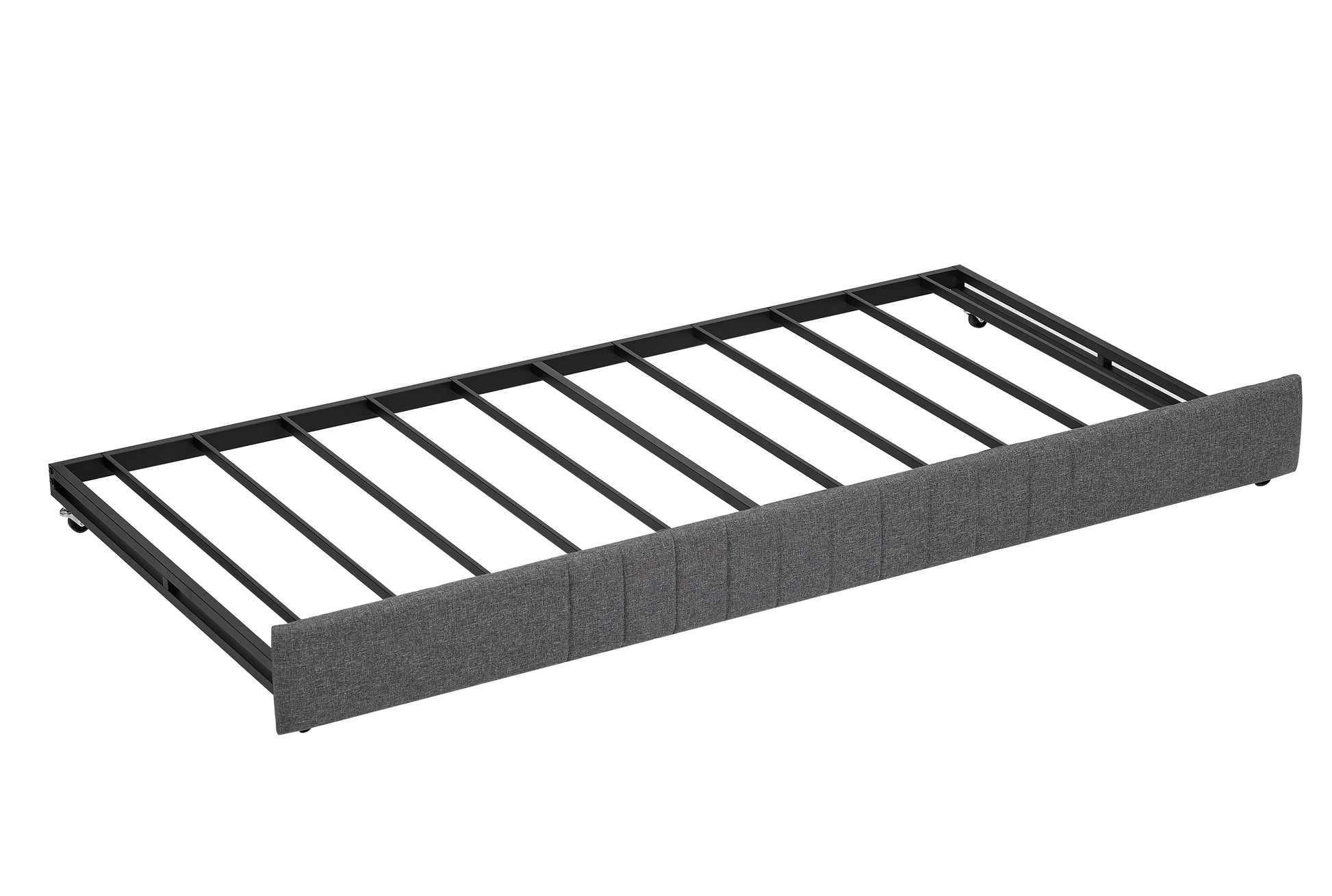 Daybed, Sofa Bed Metal Framed With Trundle Twin Size, Grey, 78.4''L X 41''W X 29.8''H. Twin Grey Iron