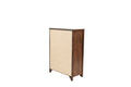 Oak Finish 1Pc Chest Of Drawers Wooden Texture 5X Drawers Storage Bedroom Furniture Oak Bedroom Contemporary,Modern,Transitional Rubberwood Particle Board Mdf,Rubber Wood
