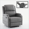 Best Choice Recliner Chair Living Room Reclining Sofa Chair, Home Theater Seating Modern Recliner, Manual Recliner Sofa Chair For Living Room Office Apartment, Easy To Reach Side Button Gray Gray Pu Leather