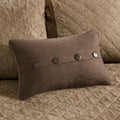 6 Piece Reversible Daybed Cover Set Brown Daybed Brown Microfiber