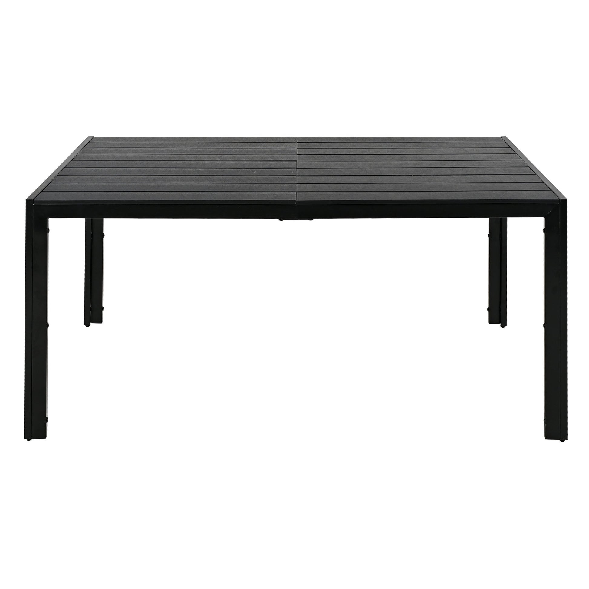 High Quality Steel Outdoor Table And Chair Set, Suitable For Patio, Balcony, Backyard. Black Seats 6 Steel