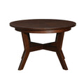 32Inch Wood Round Coffee Table For Living Room,Mid Century Farmhouse Circle Wooden Coffee Tables For Apartment, Easy Assembly, Espresso Espresso Rubber Wood