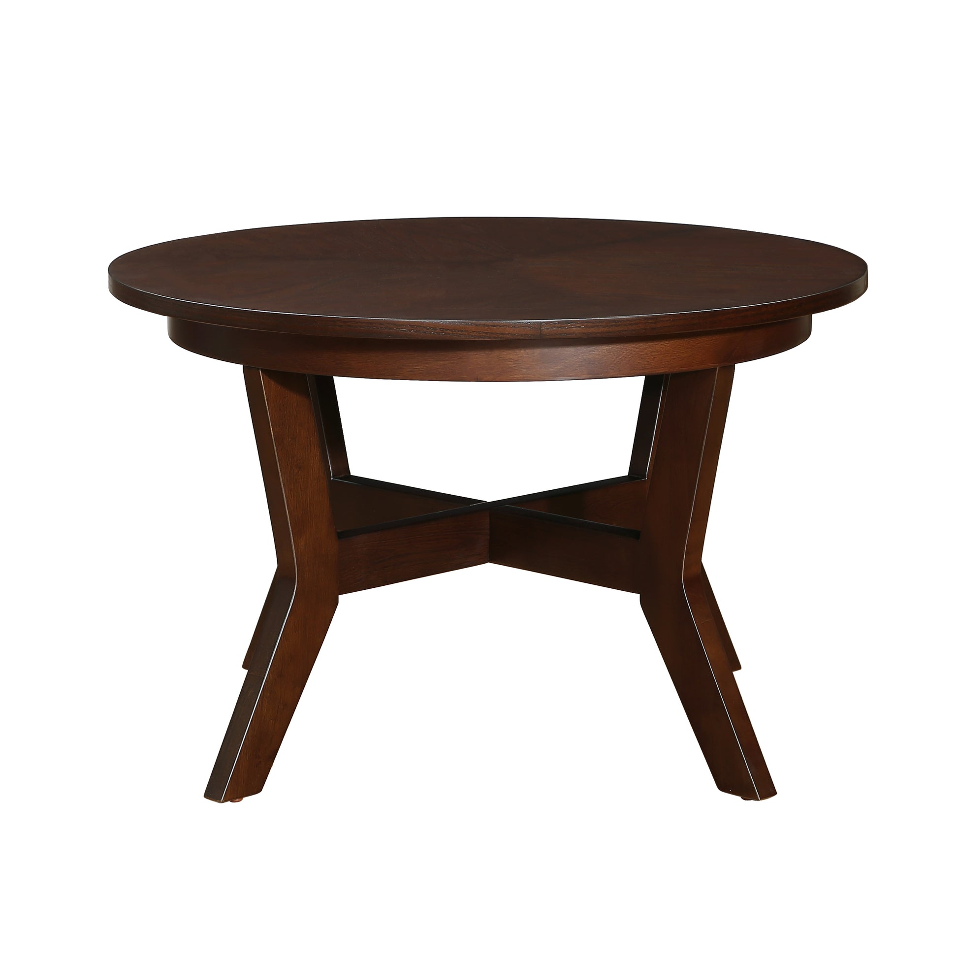 32Inch Wood Round Coffee Table For Living Room,Mid Century Farmhouse Circle Wooden Coffee Tables For Apartment, Easy Assembly, Espresso Espresso Rubber Wood