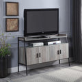 Grey Oak And Black 4 Door Tv Stand Grey Black Primary Living Space 50 Inches 50 59 Inches Paper Composite