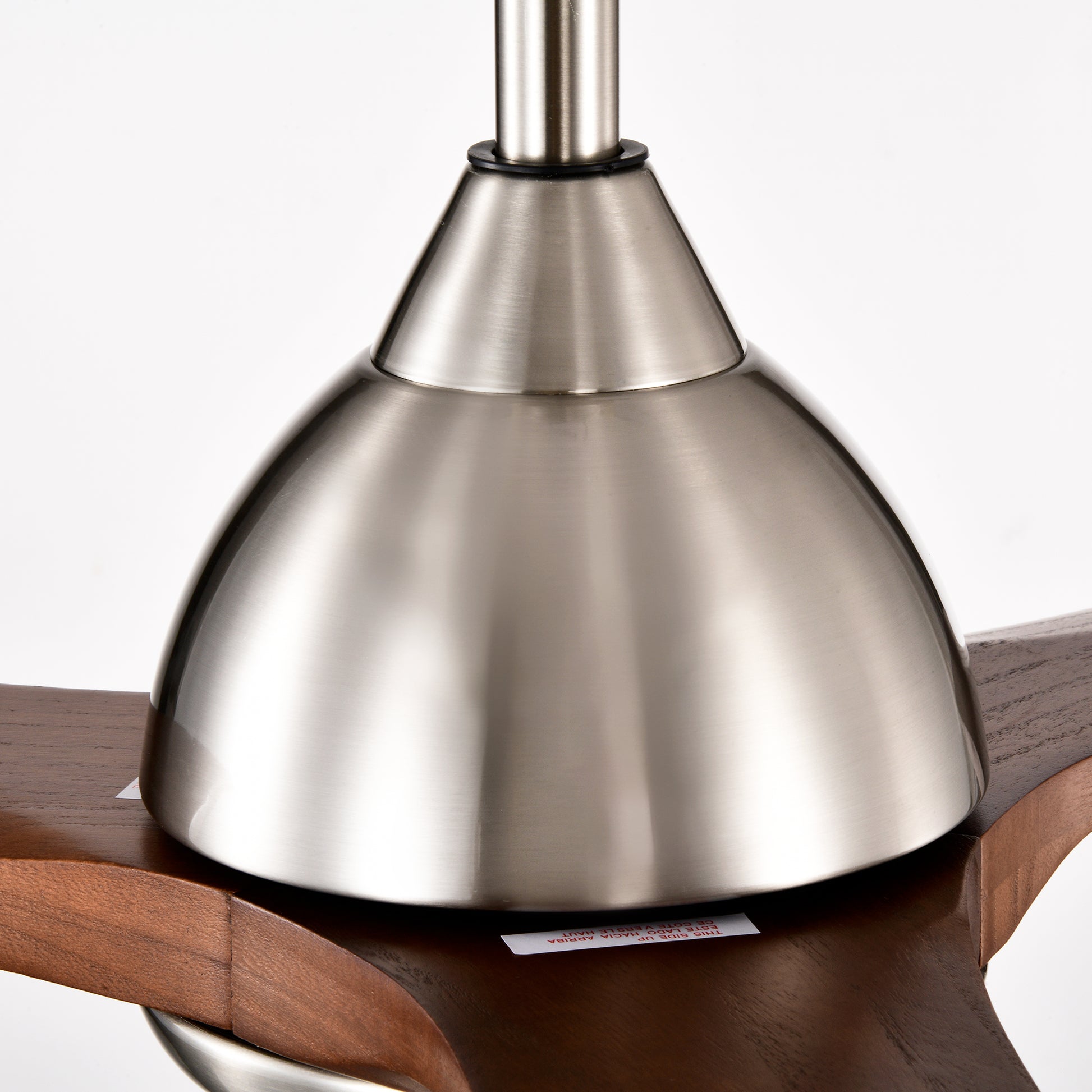 Same Sku W1592P176970 52" Solid Wood Blades Ceiling Fan With Light With Remote Control, Noiseless Reversible Motor, 6 Speed ,3 Colorfor Patio Living Room, Bedroom, Indoor. Stain Nickel Walnut Nickel