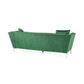 Mirod Comfy 3 Seat Sofa With Metal Legs, Modern For Living Room And Study Emerald Velvet 3 Seat