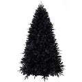 9Ft Pre Lit Black Christmas Tree, Full Halloween Xmas Artificial Tree 3176 Branch Tips, 750 Lights, Metal Hinges, Foldable Base, Holiday Decoration Black Black Polyethylene