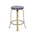 Counter Stool2Pcs Set Blue Metal