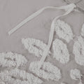 3 Piece Tufted Cotton Chenille Floral Duvet Cover Set King Grey Cotton