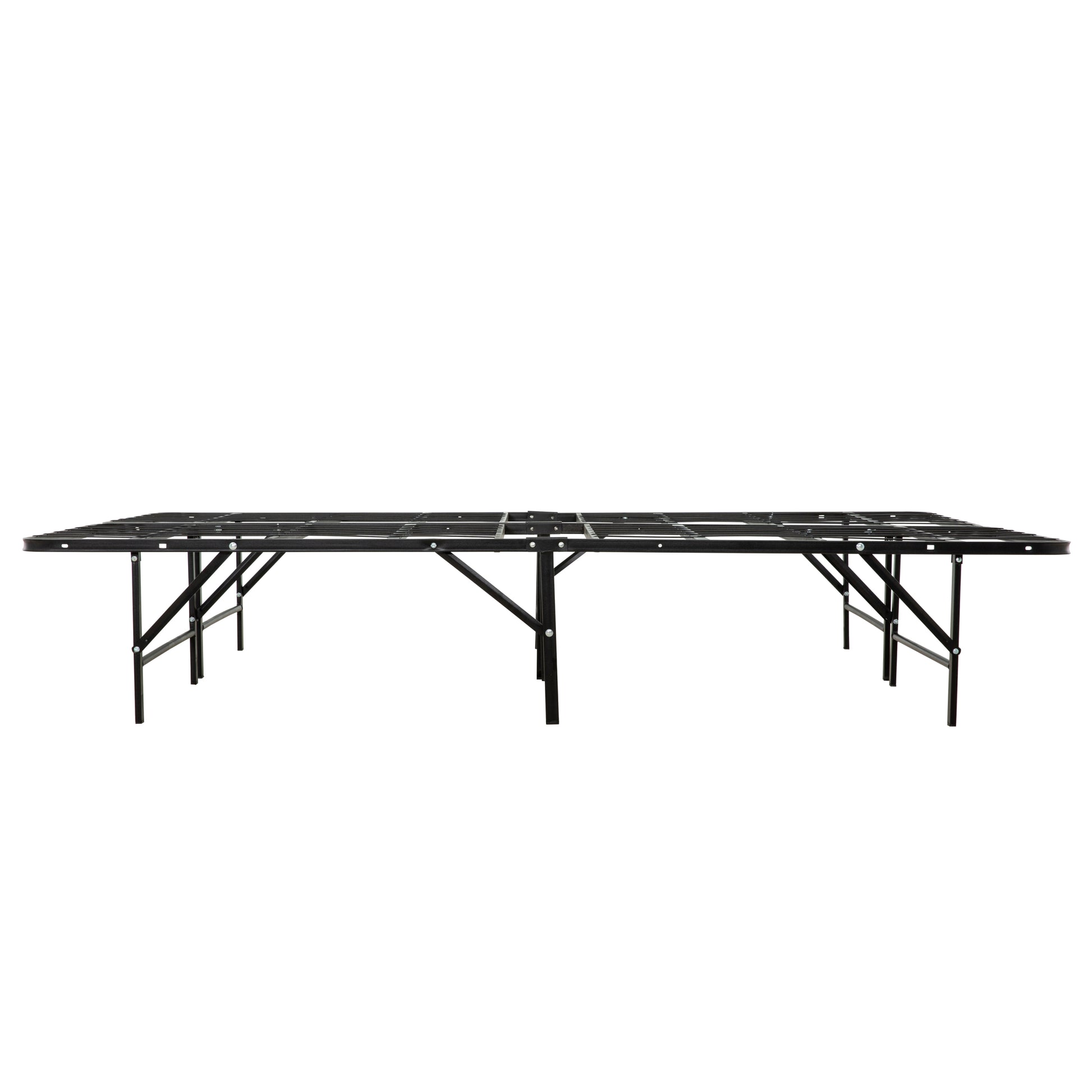 Metal Mattress Foundation Bed Frame, Cal King Size Bed Base, Bedroom Furniture, Black Box Spring Not Required California King Black Bedroom Modern Bed Frame Steel