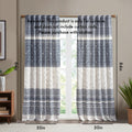 Cotton Printed Curtain Panel With Chenille Detail And Lining Only 1 Pc Panel Multicolor Cotton