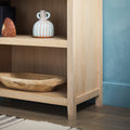 Modern 5 Shelf Open Arched Bookshelf Oak Oak Mdf Mdf