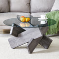 Round Glass Coffee Table, 33.4