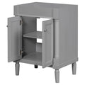 24'' Bathroom Vanity Without Sink, 2 Tier Modern Bathroom Storage Cabinet, Single Sink Bathroom Vanity, Large Storage Shelves Not Include Basin Sink Grey Bathroom Modern Mdf