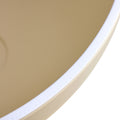 Milk White Coffee Round Tables With Storge Movable Table Top Multifunctional End Side Table Milk White Primary Living Space Casual,Cute,Modern Freestanding Round Coffee & End Tables Round Metal