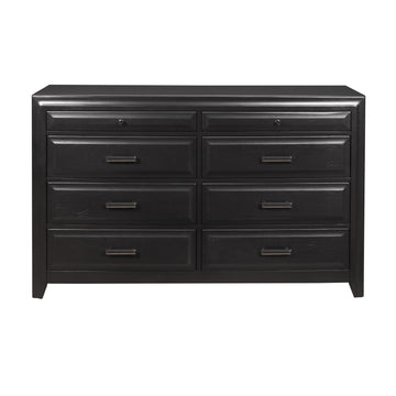 Modern Style 8 Drawers Dresser 1Pc Espresso Finish Wooden Bedroom Furniture Home Espresso Bedroom Modern Wood