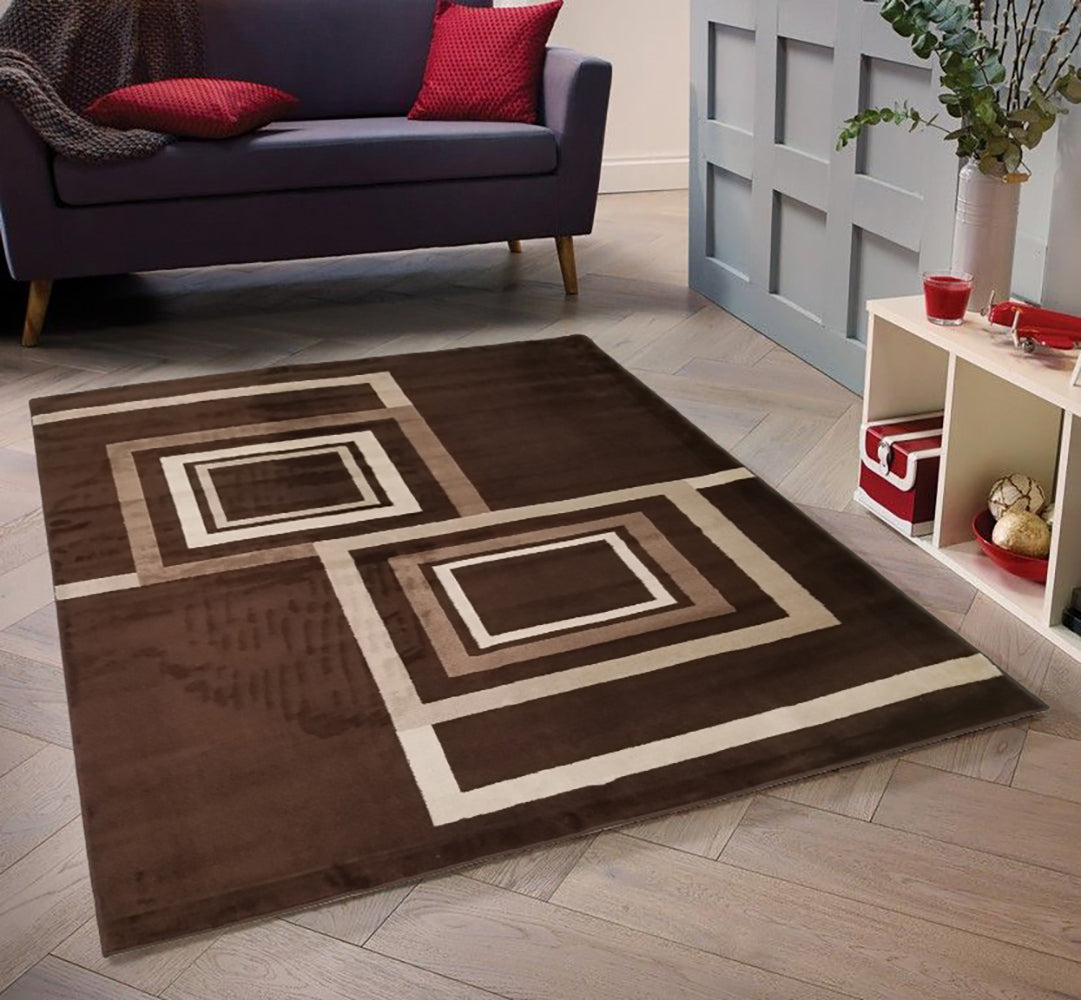 Jersey Area Rugs, Carpets For Livingroom, 5X7 Area Rugs ,1925 Brown Rectangle 5&7 Brown Contemporary Abstract Polypropylene