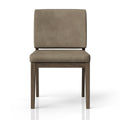 Latte And Leather Soft Back Chair Set Of Two Light Brown Solid Wood Mdf