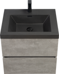 Wall Mounted Bathroom Vanity With Integrated Sink, Two 30