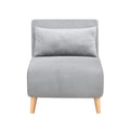1Pc Sofa Futon Convertible Sleeper Modern Sleek Active Reclining Chair Chaise Sleeper Day Bed Stylish Contemporary Accent Chair Grey Grey Contemporary,Modern Wood