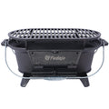 Oval Cast Iron Grill Outdoor, Portable Charcoal Grill And Tabletop Cast Iron Set 100% Cast Iron, Enameled, Durable, Small Charcoal Grill, Camping Stove, Hibachi Grill Black Iron