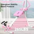 4 In 1 Ab Workout Exercise Equipment Rowing Machine Leg Press Machine Ab Glider Machine Roman Chair Fitness Equipment For Ab Workout Core Strength Training Pink Abs Rubber Steel Q235