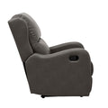 Faux Leather Upholstery Gray Reclining Chair 1Pc Living Room Furniture Comfort Seating Gray Faux Leather Wood Primary Living Space Solid Wood