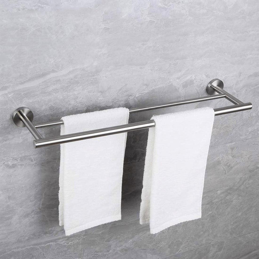 5 Piece Bathroom Towel Rack Set Wall Mount Brushed Nickel Aluminium