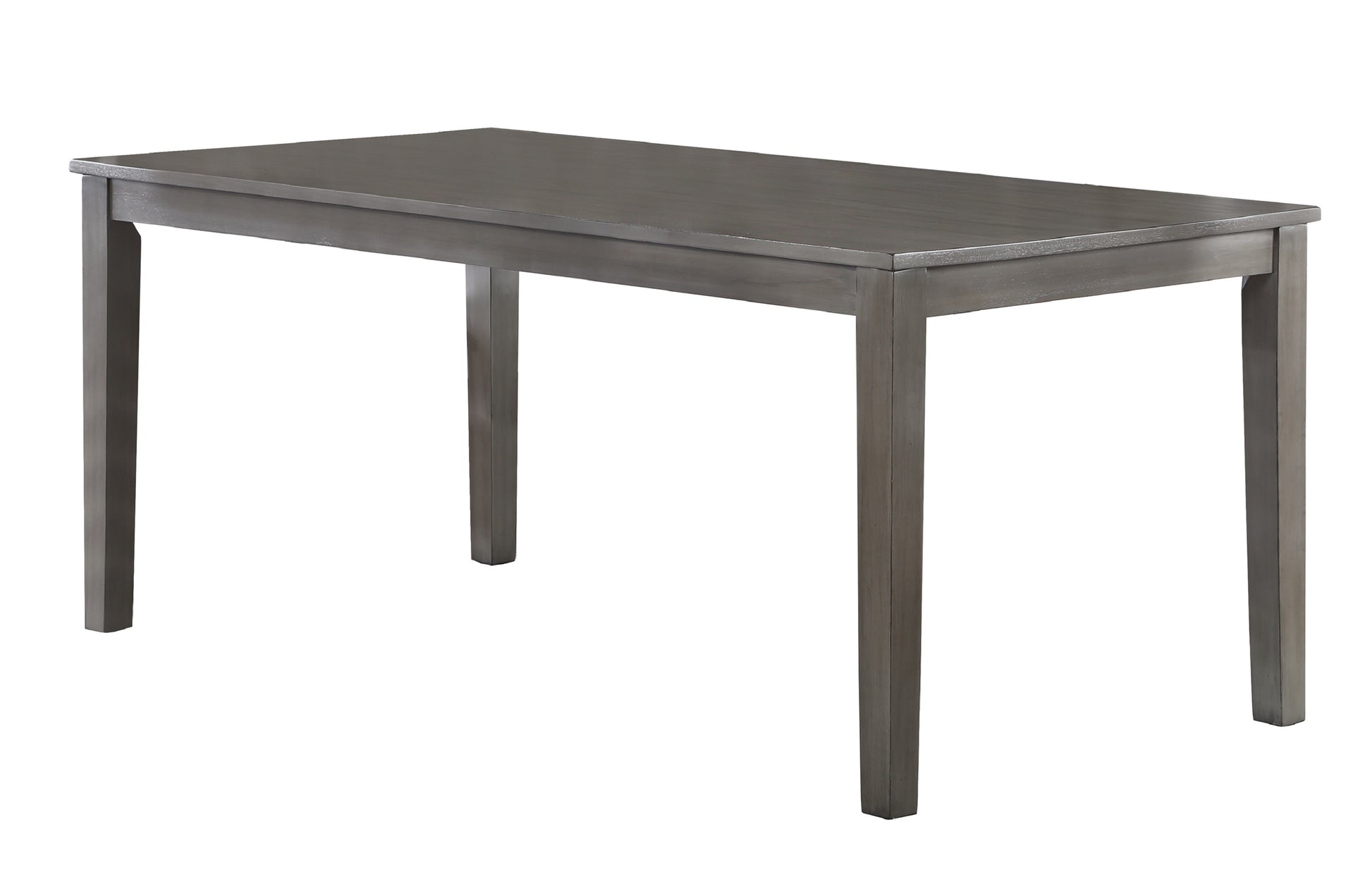 Transitional 7Pc Dining Set Rectangular Table Wood Base Ladder Back Chairs Gray Finish Wooden Dining Room Furniture Wood Wood Gray Seats 6 Wood Dining Room 72 Inches Contemporary 4 Leg Rectangular