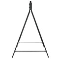 Outsunny Metal Porch Swing Stand, Heavy Duty Swing Frame, Hanging Chair Stand Only, 528 Lbs Weight Capacity, For Backyard, Patio, Lawn, Playground, Black Black Steel