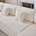 Chenille U Shaped Sectional Sofa Couch, Reversible & Spacious, Ultimate Comfort With Plush Cushions, Perfect For Modern Living Rooms Beige Medium Soft Foam Chenille 6 Seat