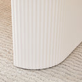 Cream Style Mdf White Dining Table.It Is A Furniture With A Warm And Soft Appearance, Suitable For Creating A Comfortable And Friendly Dining Environment, Suitable For Kitchens, Dining Rooms,Etc. White Mdf