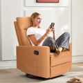 Manual Recliner Chair Winback Single Sofa,Brown Brown Fabric 1 Seat