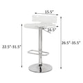 Clear And Chrome Adjustable Swivel Stool Silver Clear Bar Stools & Counter Stools Modern Swivel Plastic Metal