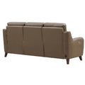 Torino Power Headrest Top Grain Leather Zero Gravity Reclining Sofa Brown Genuine Leather Wood Primary Living Space Medium Firm Tight Back Mid Century Modern Eucalyptus Pillow Top Arms Memory Foam Leather 3 Seat