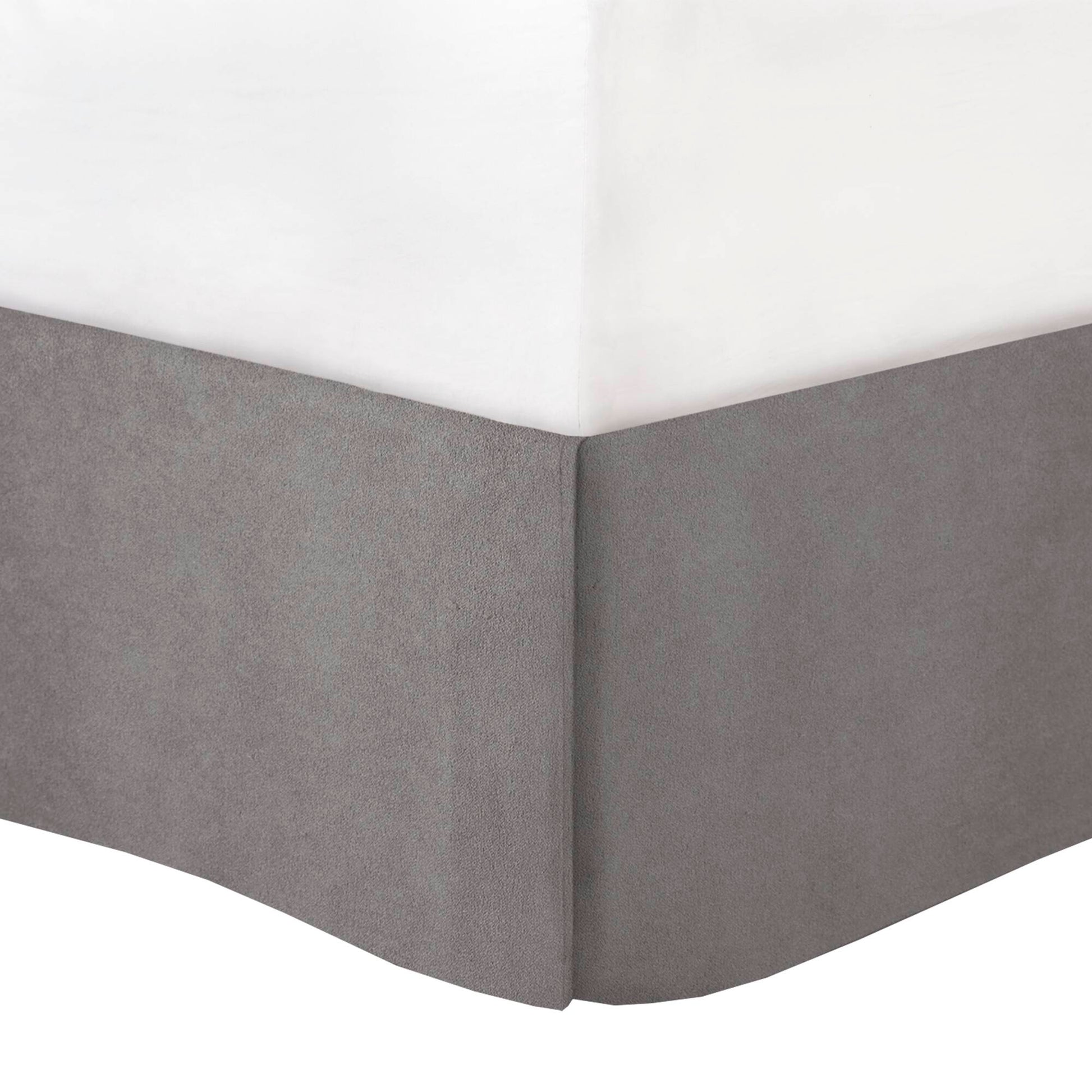 7 Piece Micro Corduroy Comforter Set Grey Cal King Grey Polyester