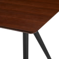 Contemporary V Leg Veneer Dining Table Dark Walnut Dark Brown Mdf Mdf