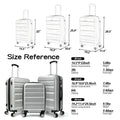 3 Piece Luggage 20Inches,24Inches,28Inches Featuring 360 Rotating Wheels And Tsa Lock Abs Hard Shell Yet Practical Design Suitable For Both Men And Women Silver Grey Abs