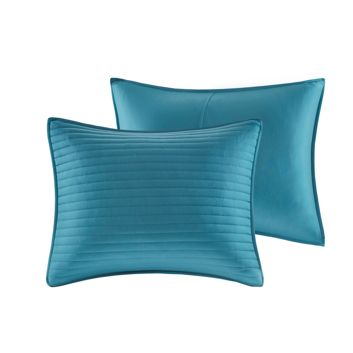8 Piece Printed Seersucker Comforter And Quilt Set Collection Aqua Full Queen Full Aqua Polyester