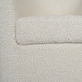 Teddy Velvet Swivel Chair, White, No Installation Required White Teddy