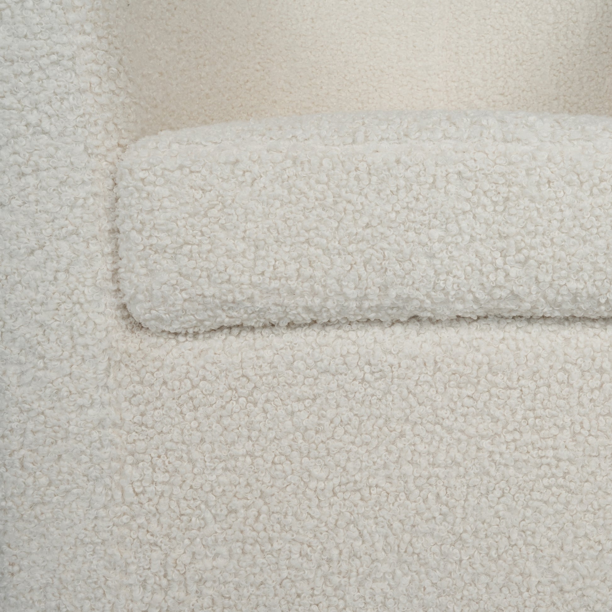 Teddy Velvet Swivel Chair, White, No Installation Required White Teddy