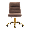 Yts Armless Office Chairs With Wheels And Fabric Cushions, Adjustable Vanity Chairs For Home Use, Open Workstations, Conference Halls, Welcome Areas, And Even Home Offices Brown Linen