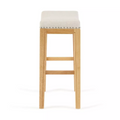 Tiffin Studded Counterstool Set Of 2 Beige Particle Board