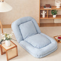Triple Fold Down Sofa Bed,Blue Blue Metal Cotton Metal
